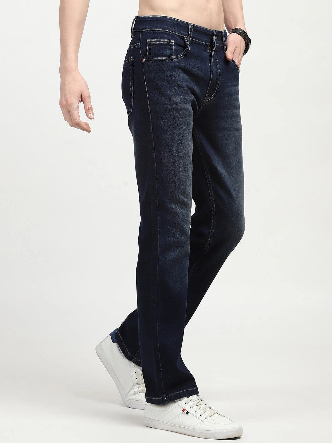 Dark Blue Regular Fit Jeans - Global Republic
