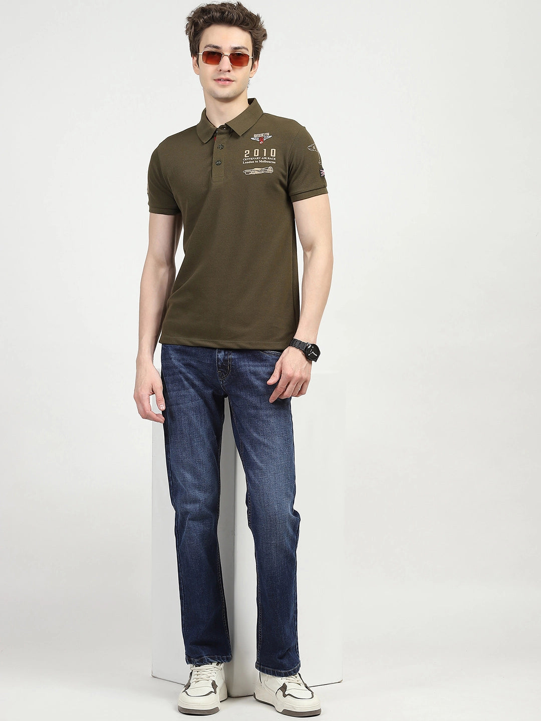 Olive Cotton Polo T-shirt - Global Republic