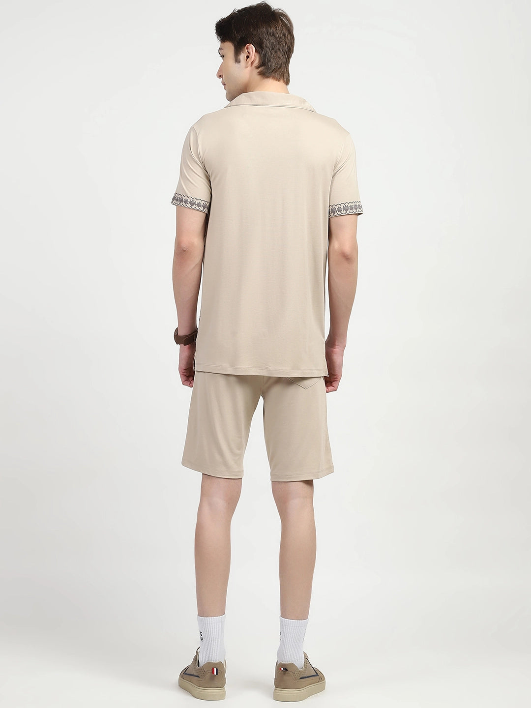 Beige Printed Viscose Set - Global Republic