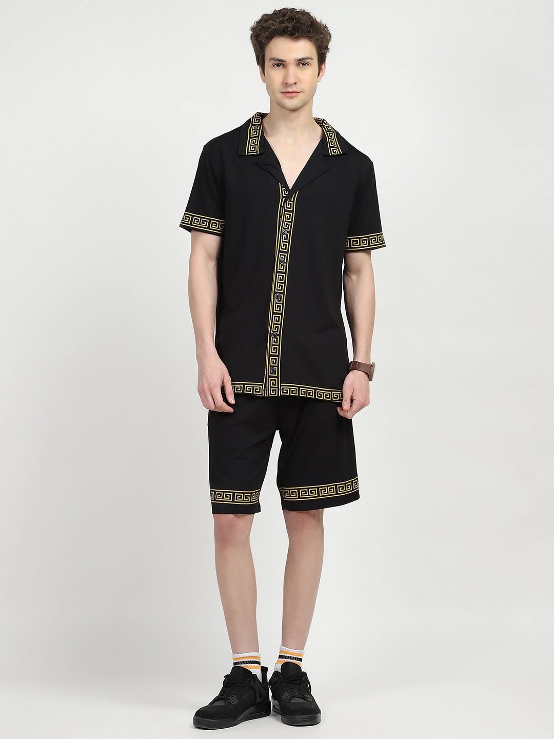 Black Printed Viscose Set - Global Republic
