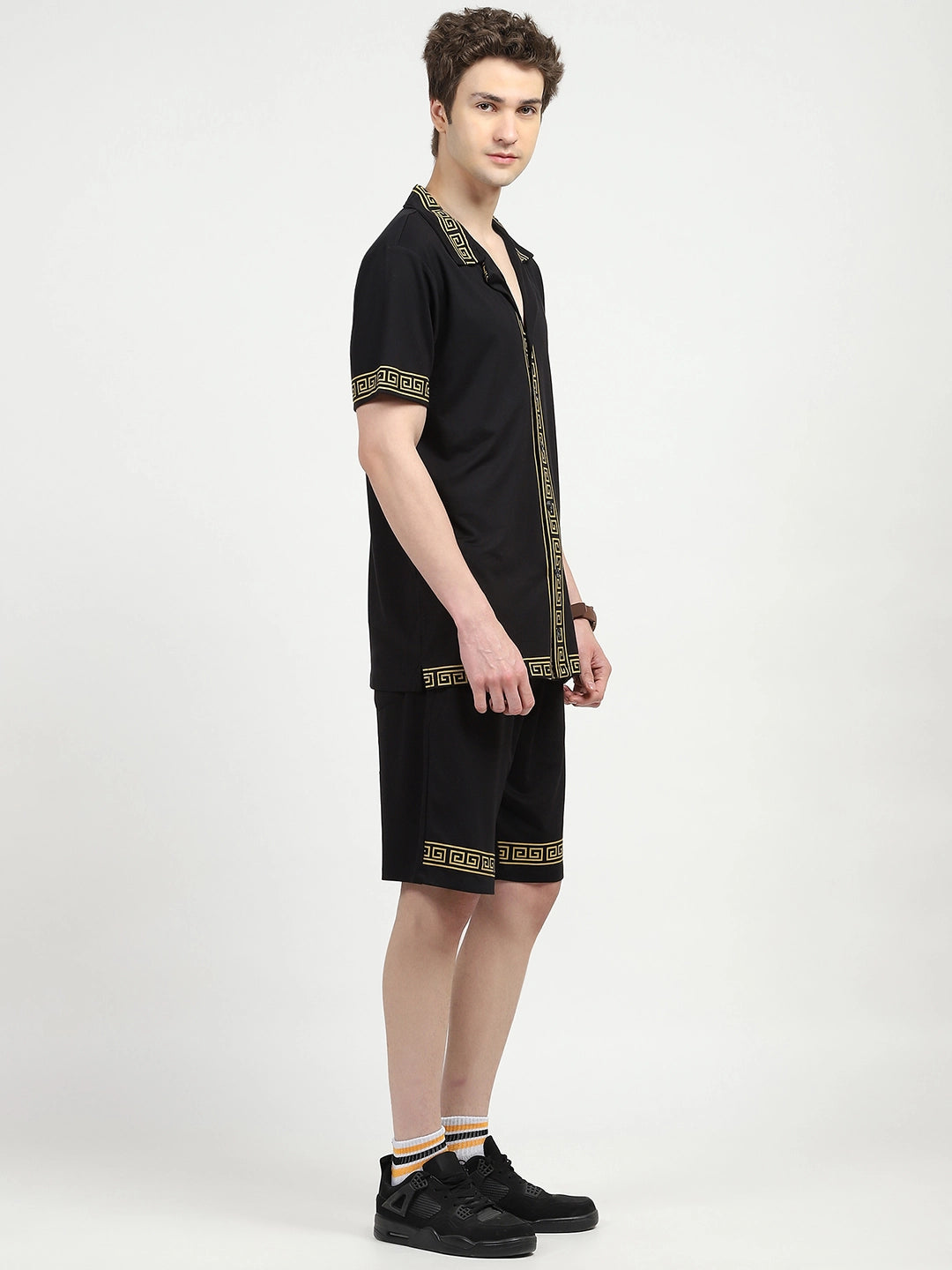 Black Printed Viscose Set - Global Republic