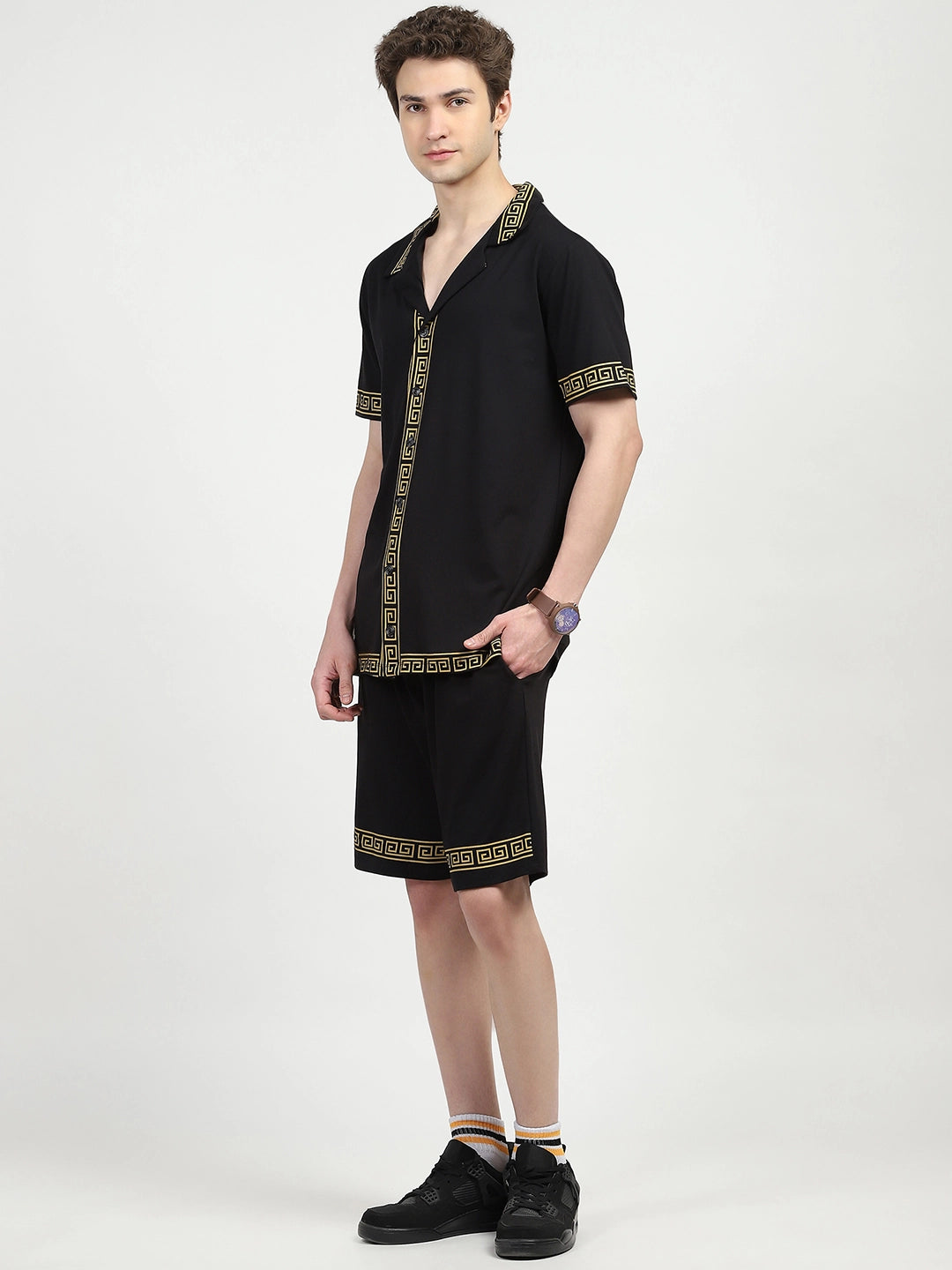 Black Printed Viscose Set - Global Republic