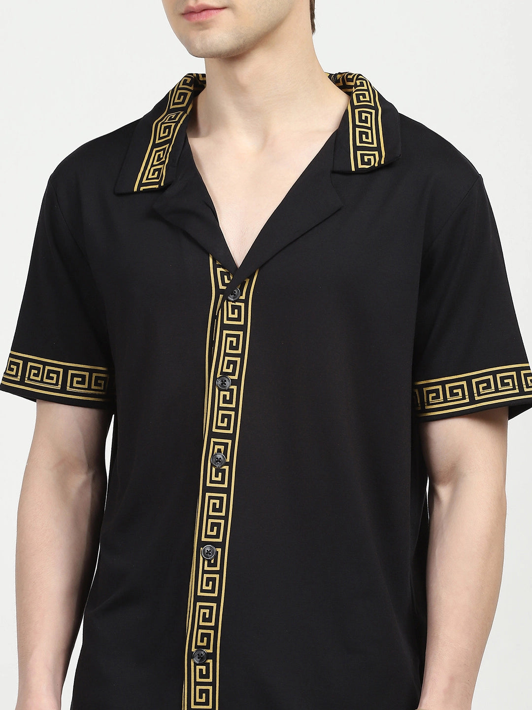Black Printed Viscose Set - Global Republic
