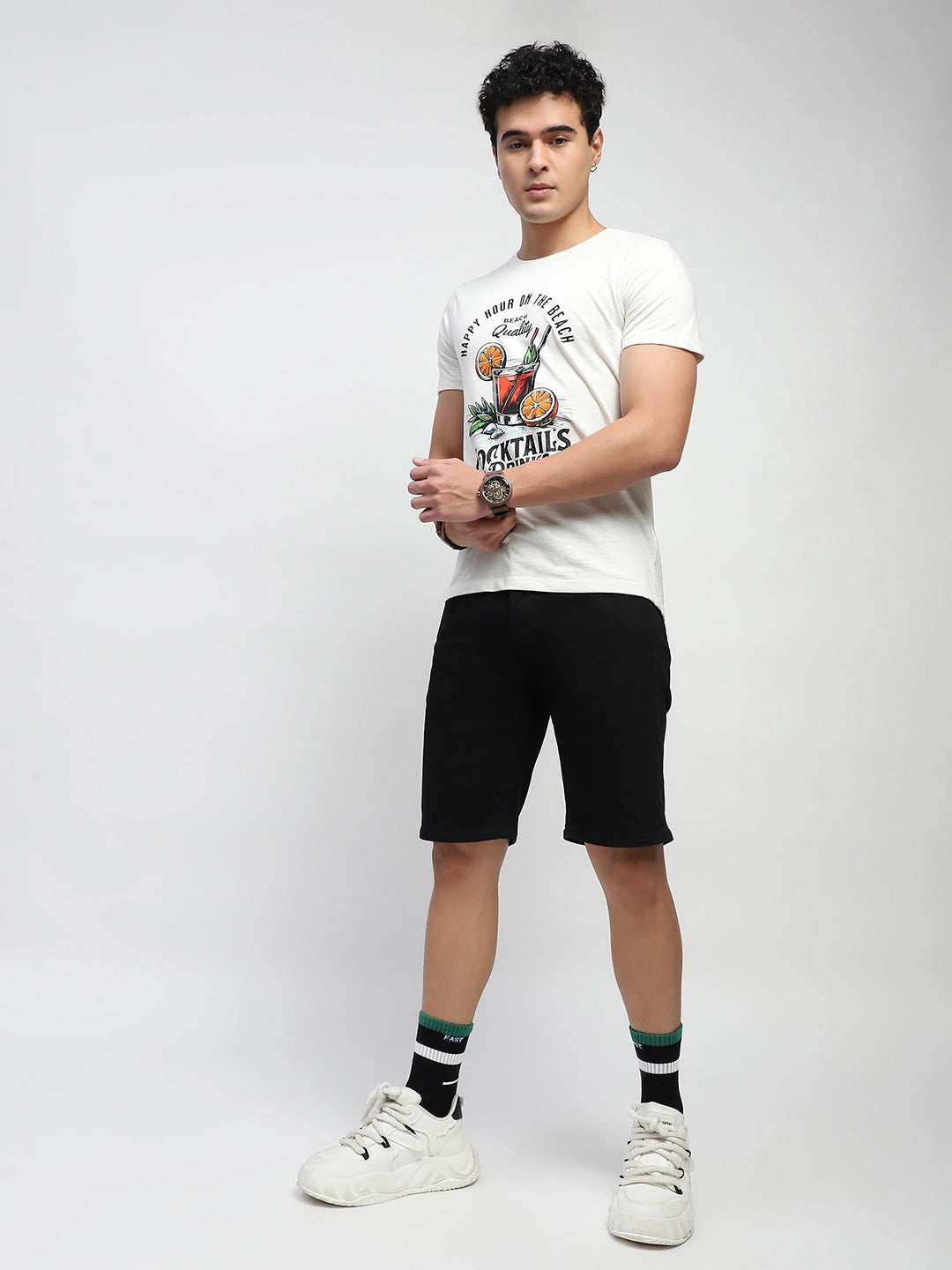 Off-White Graphic Cotton T-Shirt - Global Republic