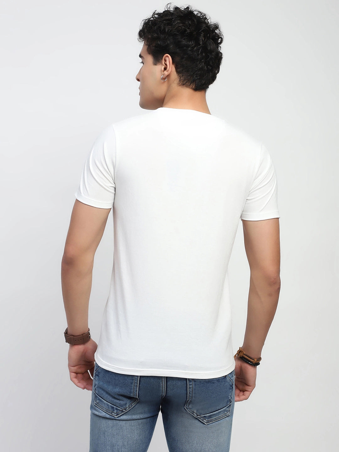 White Graphic Cotton T-Shirt - Global Republic
