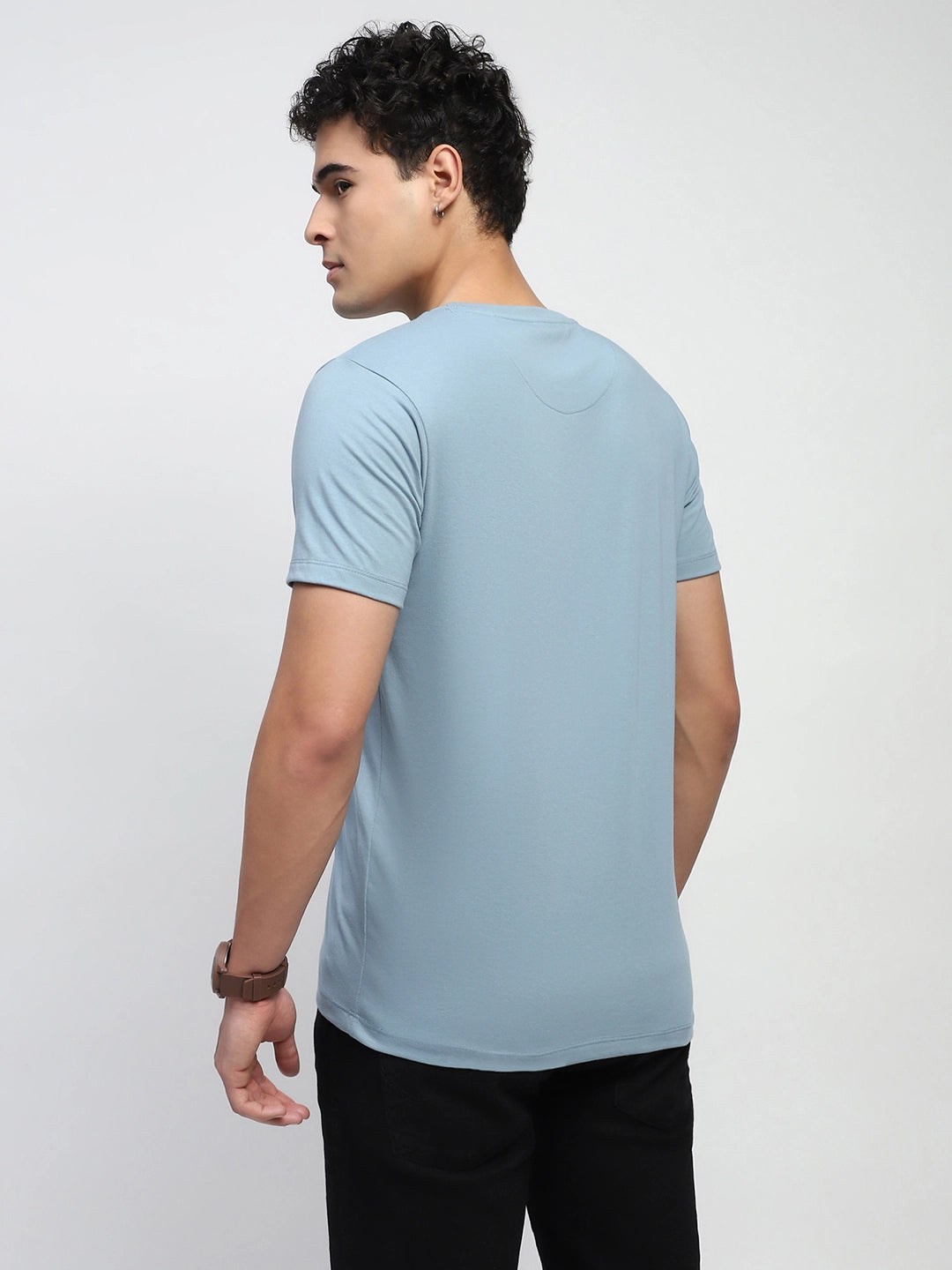 Blue Graphic Cotton T-Shirt - Global Republic