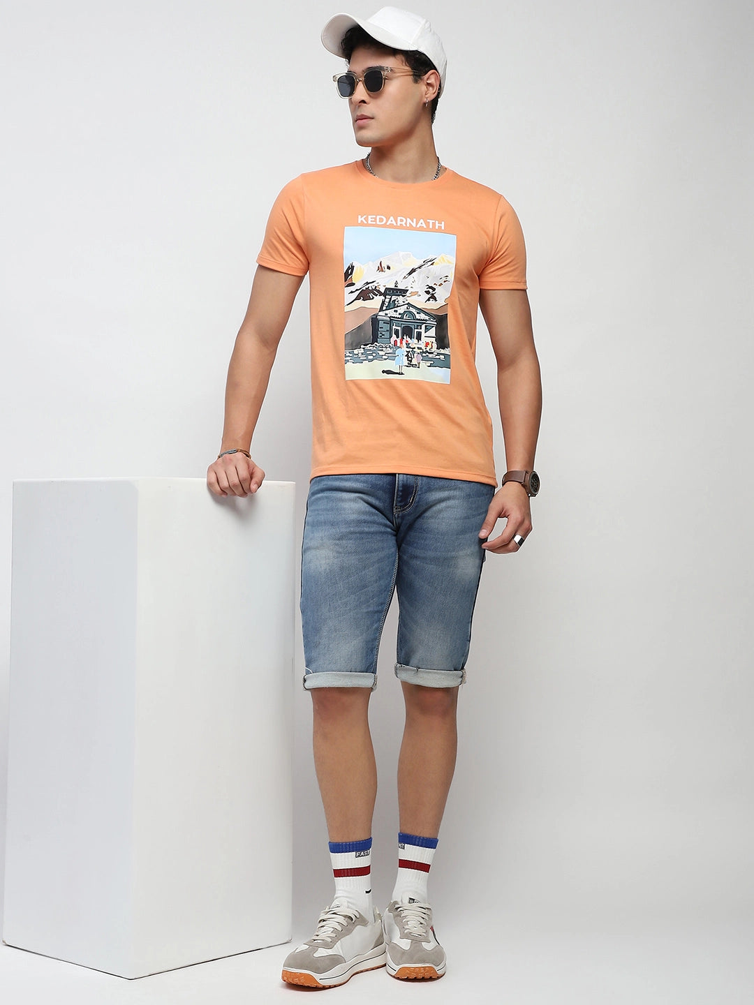 Graphic Cotton Round Neck T-Shirt - Global Republic