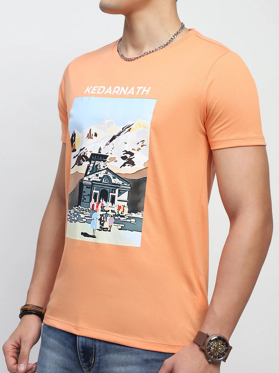 Graphic Cotton Round Neck T-Shirt - Global Republic