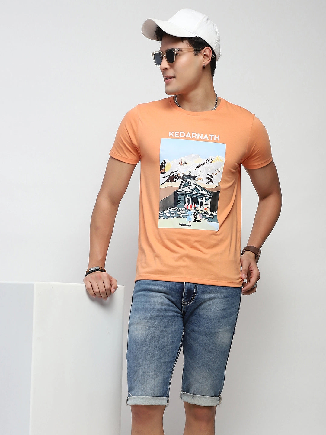 Graphic Cotton Round Neck T-Shirt - Global Republic