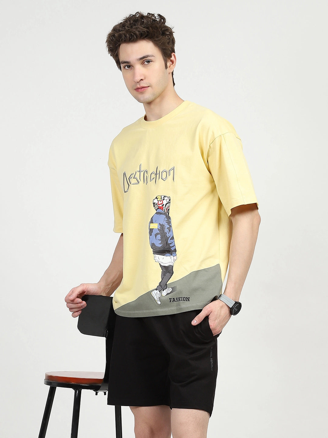 Oversized Graphic Cotton T-shirt - Global Republic