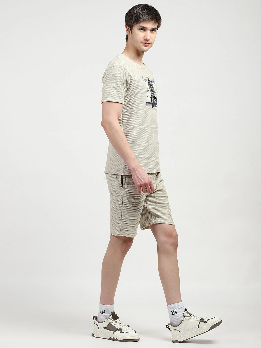 Beige Graphic Print Co-ord Set - Global Republic