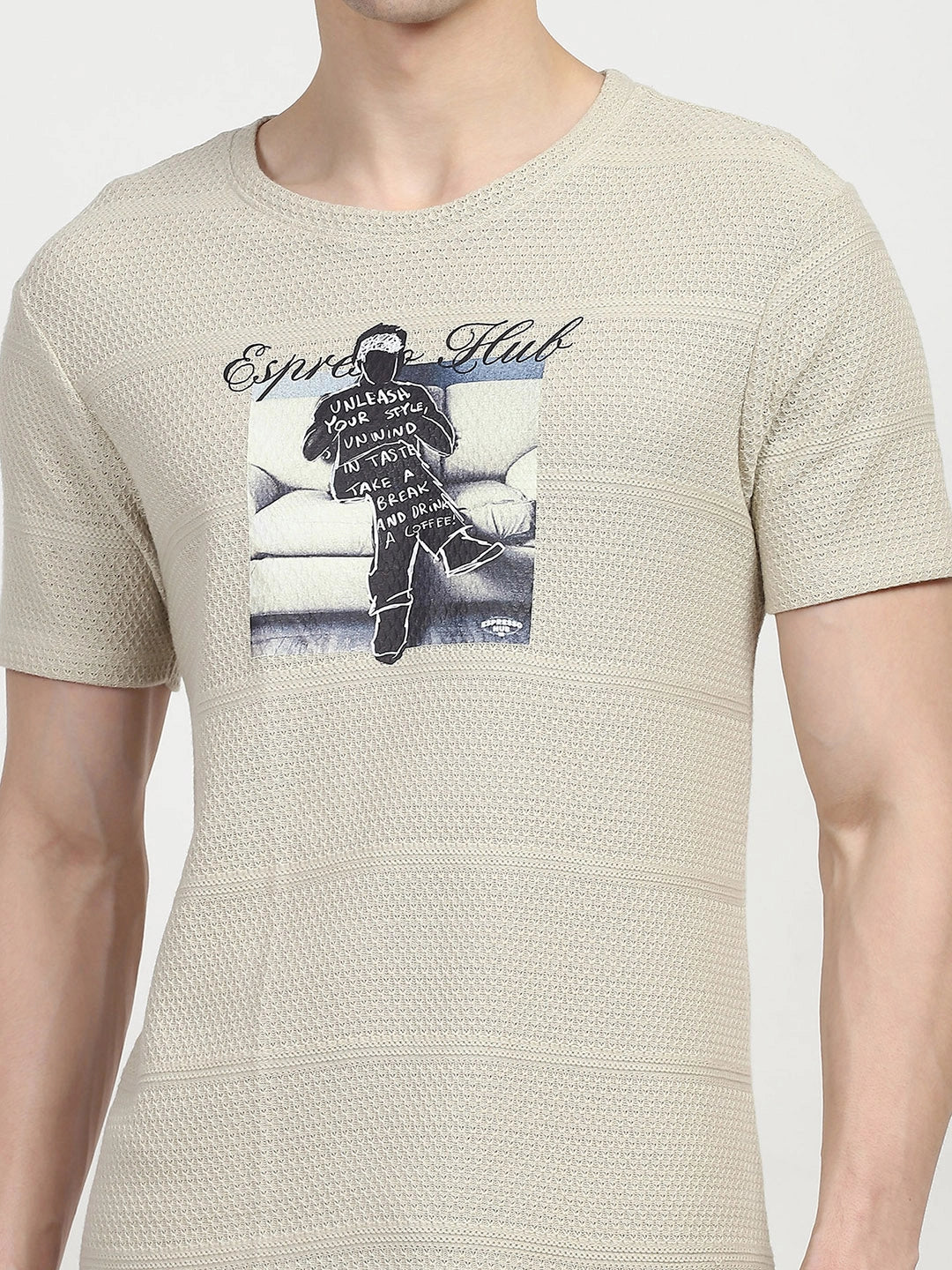 Beige Graphic Print Co-ord Set - Global Republic