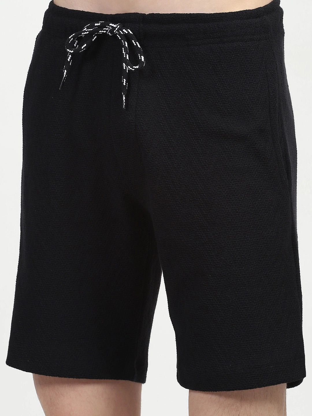 Black Cotton Textured Co-ord Set - Global Republic