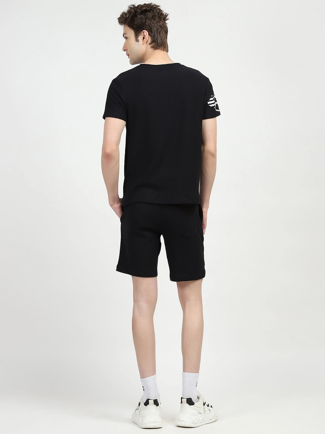 Black Cotton Textured Co-ord Set - Global Republic