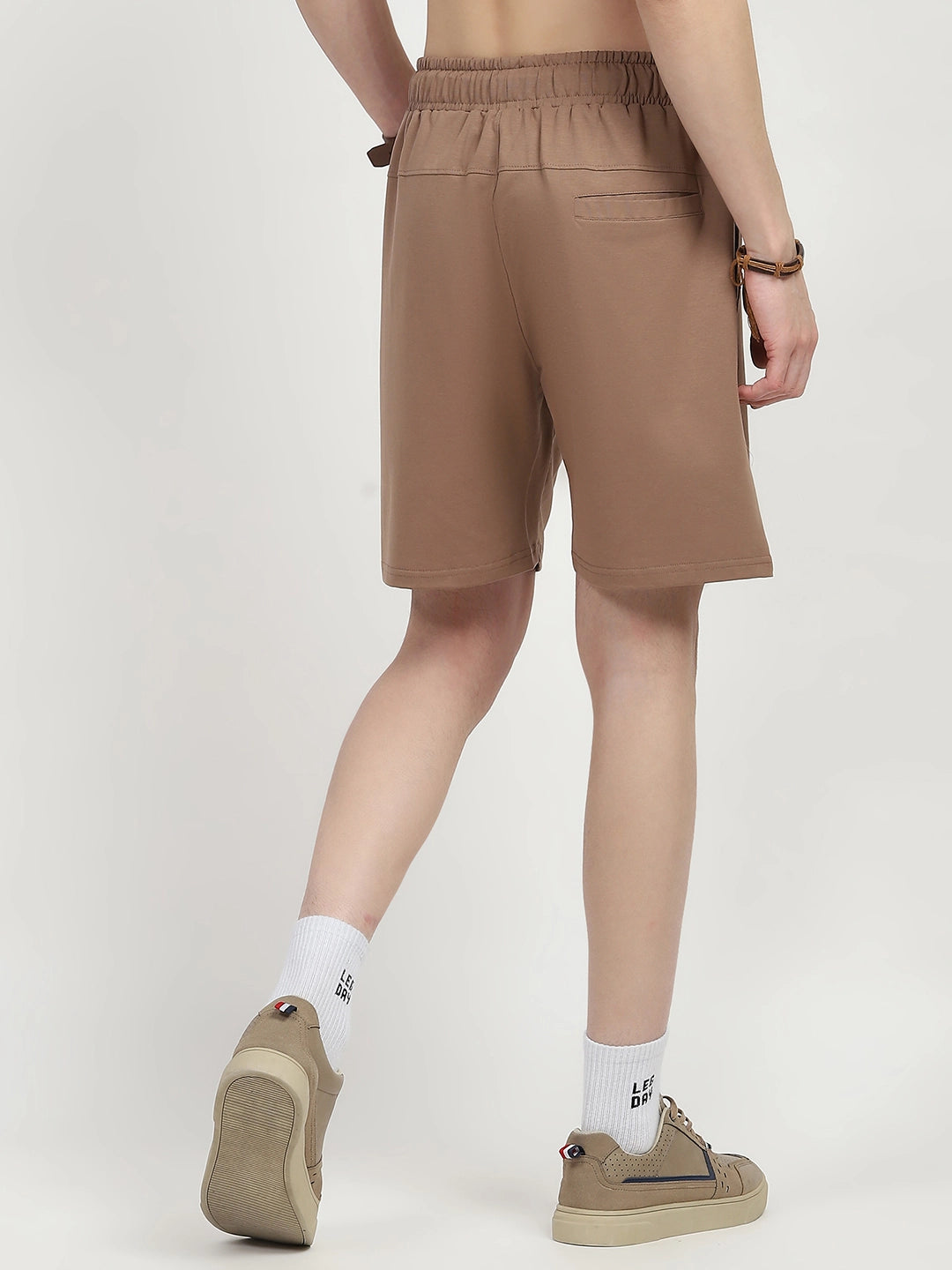 Brown Cotton Shorts - Global Republic