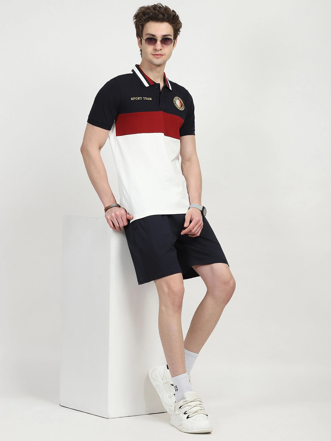 Navy Cotton Shorts - Global Republic