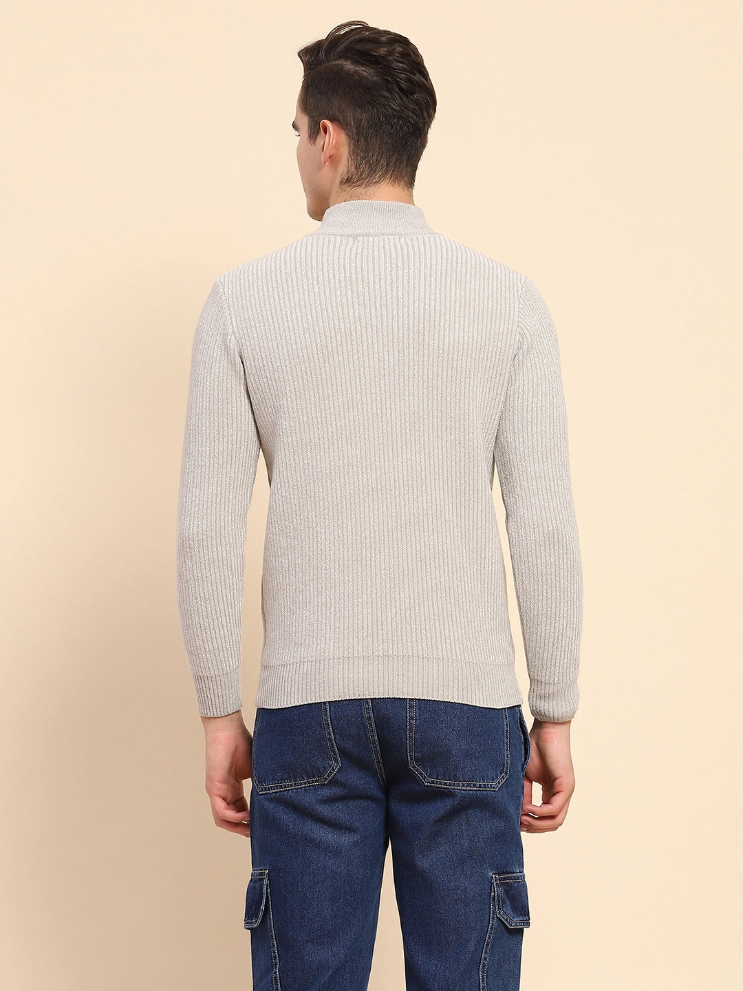 Ecru Knit Winter Wear Pullover - Global Republic