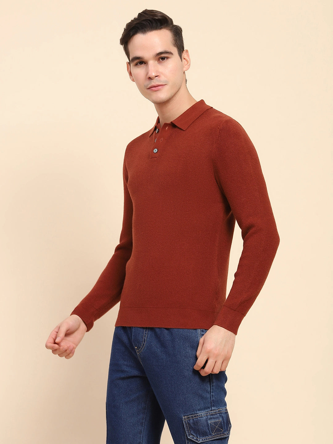 Rust Knit Winter Wear Pullover - Global Republic