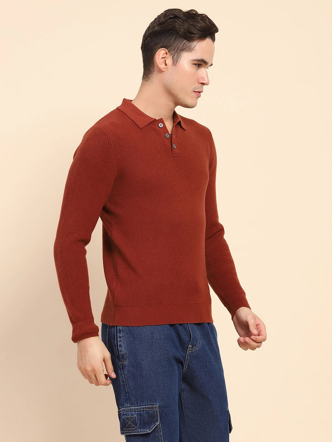 Rust Knit Winter Wear Pullover - Global Republic