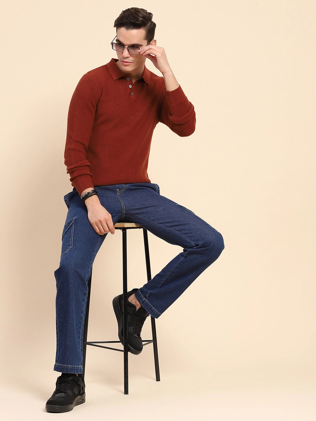 Rust Knit Winter Wear Pullover - Global Republic