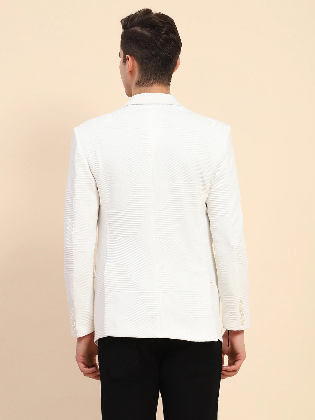 White Textured Coat - Global Republic