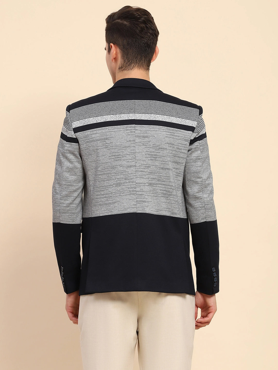 Navy Striped Coat - Global Republic