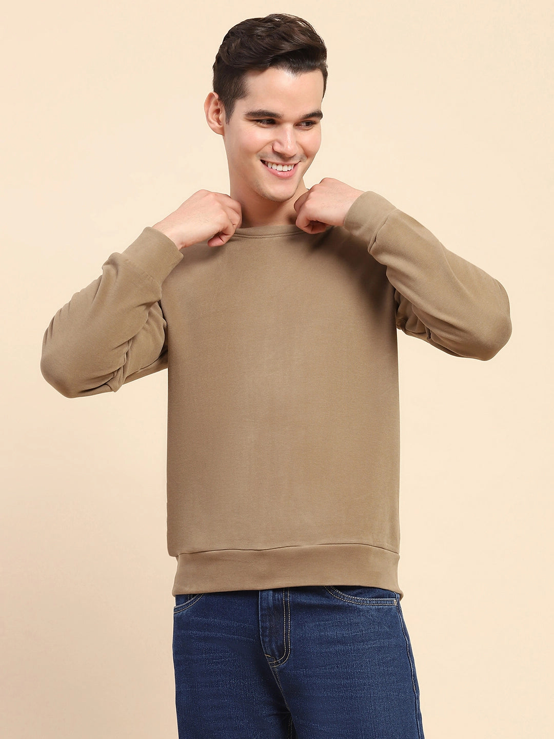 Brown Acrylic Winter Sweatshirt - Global Republic