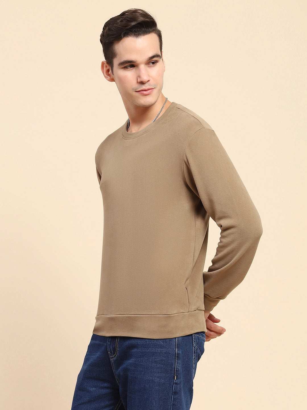 Brown Acrylic Winter Sweatshirt - Global Republic