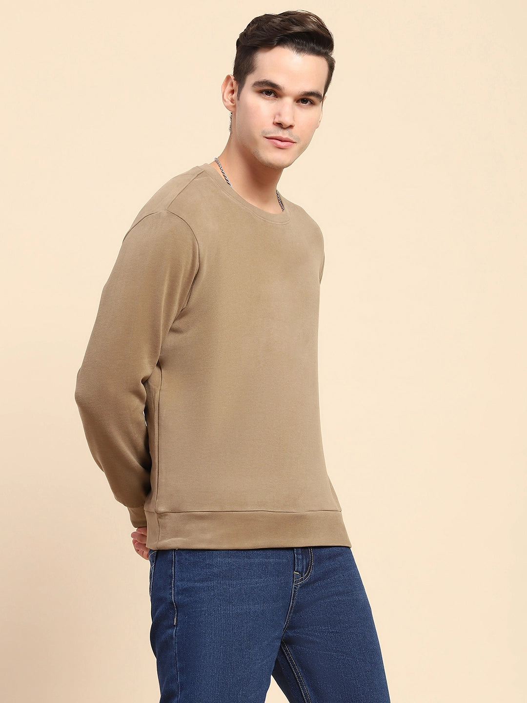 Brown Acrylic Winter Sweatshirt - Global Republic