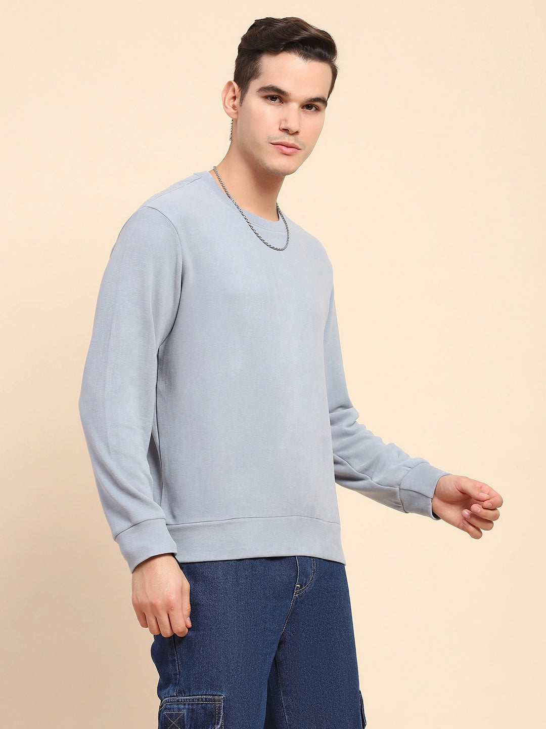Blue Acrylic Winter Sweatshirt - Global Republic