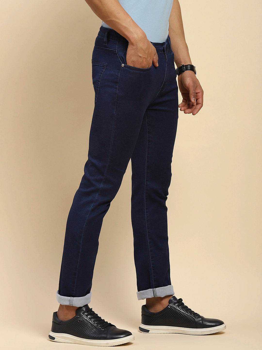 Blue Straight Fit Jeans - Global Republic