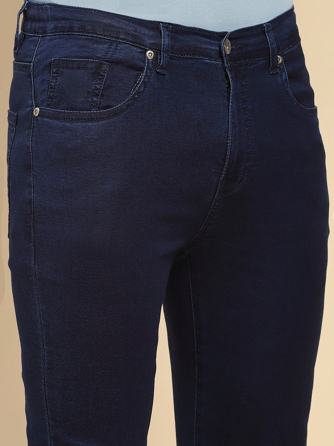 Blue Straight Fit Jeans - Global Republic