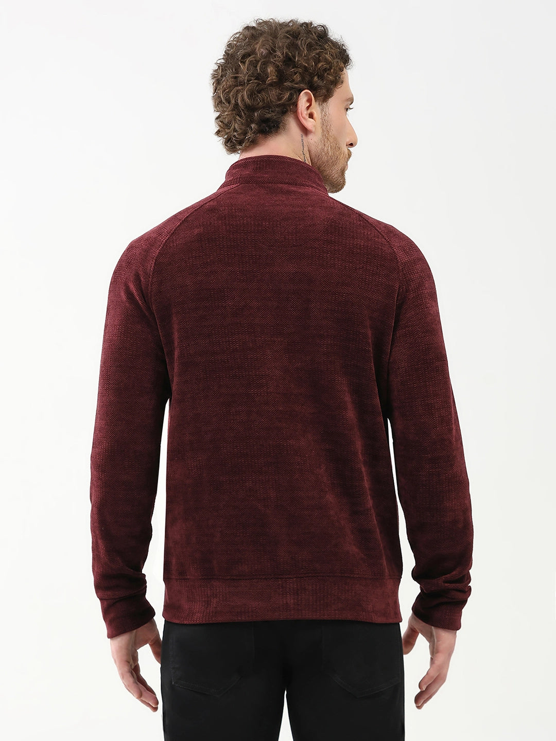 Wool-Blend Raglan Sleeve Jacket