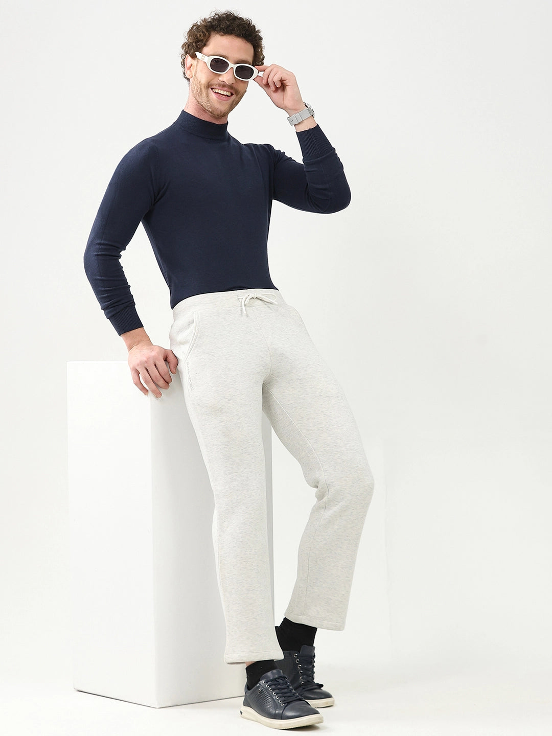 Cotton Fleece-Lined Casual Lower