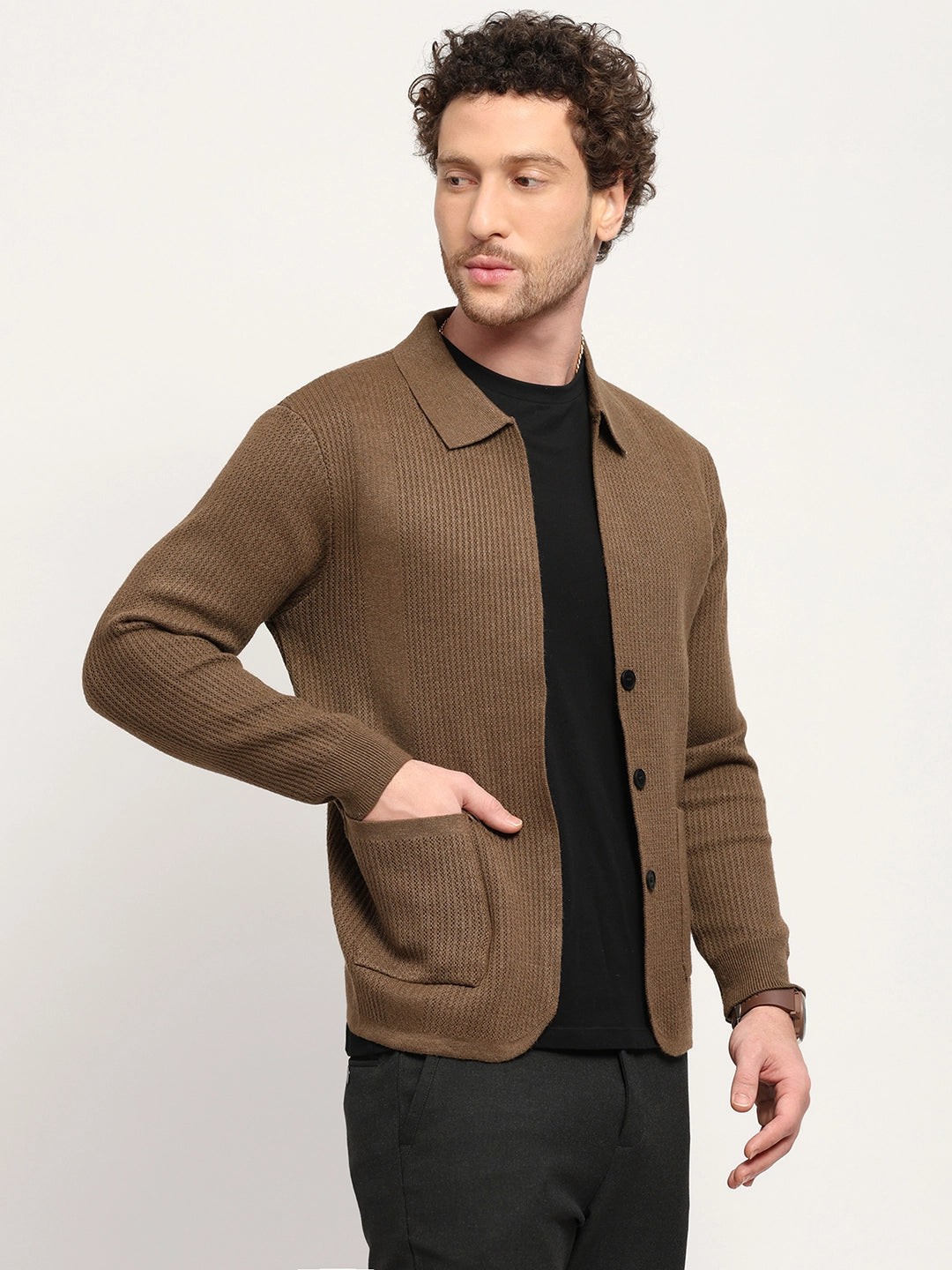 Solid Textured Winter Shacket - Global Republic