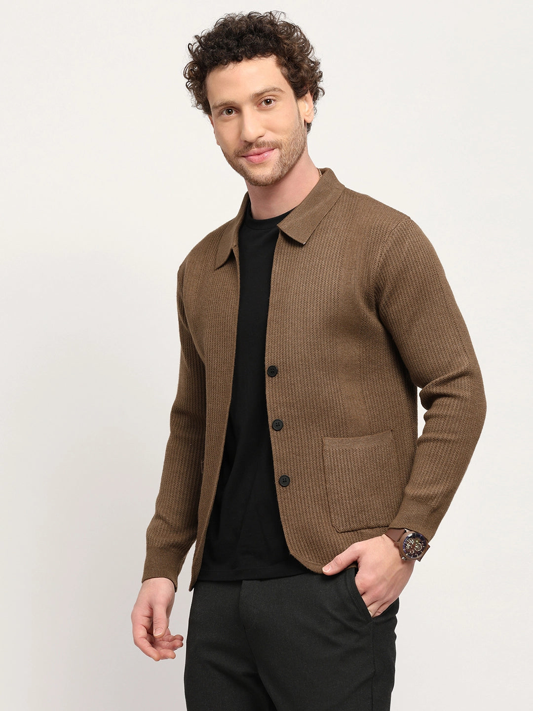 Solid Textured Winter Shacket - Global Republic