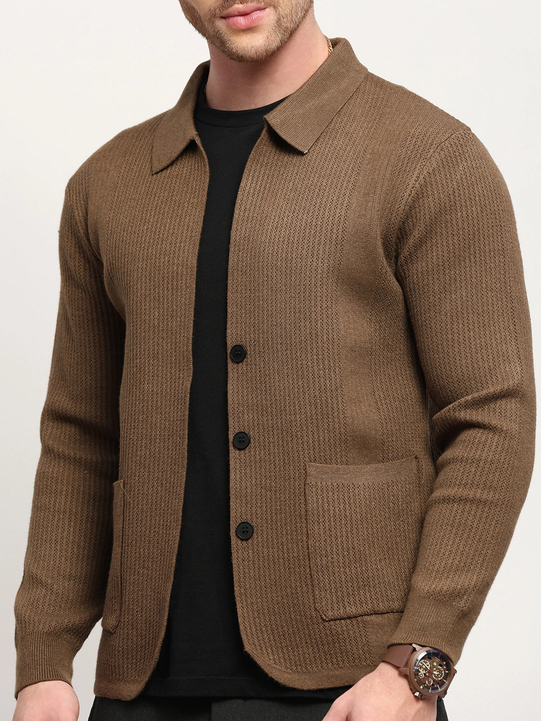 Solid Textured Winter Shacket - Global Republic