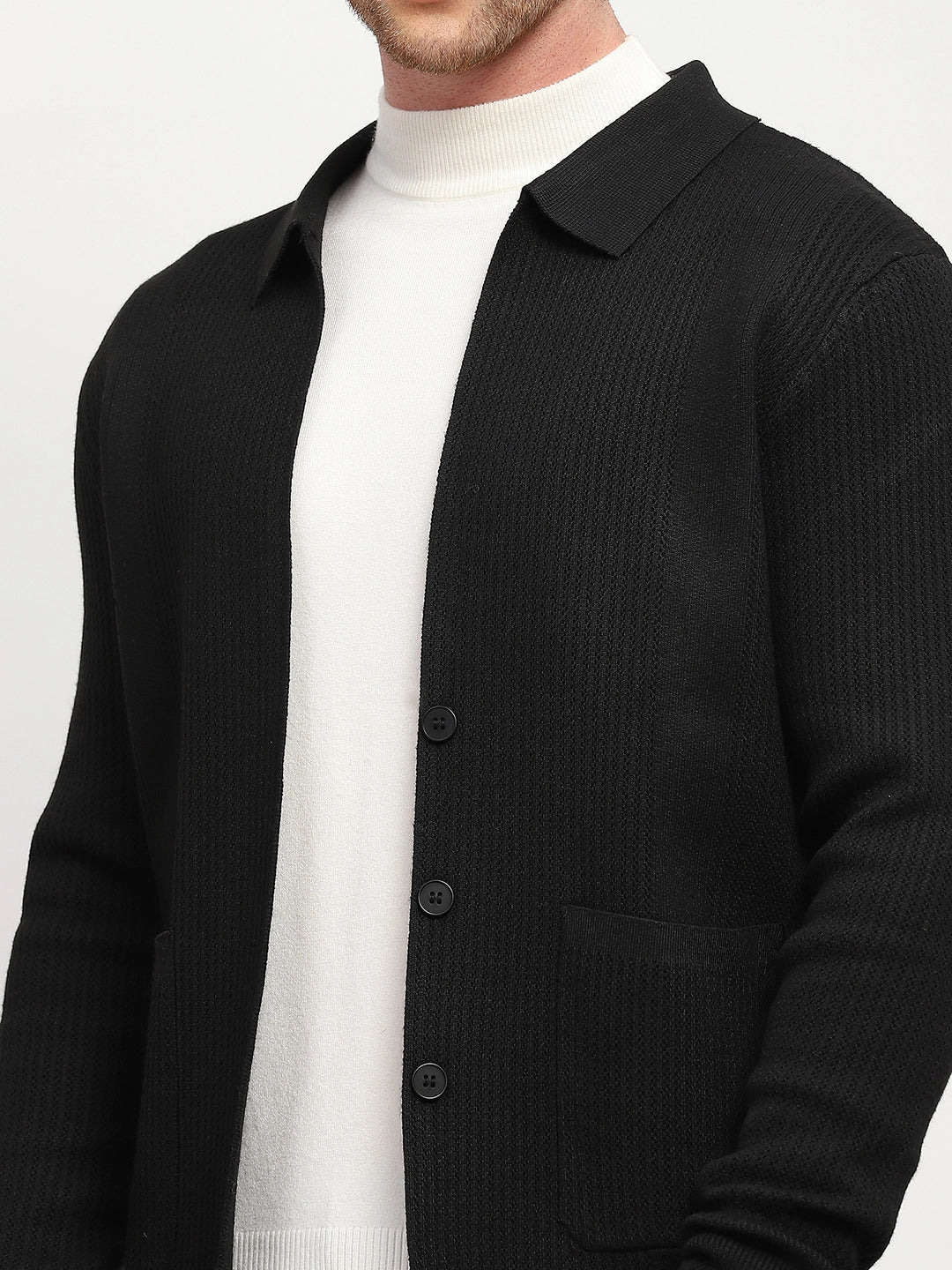 Solid Textured Winter Shacket - Global Republic