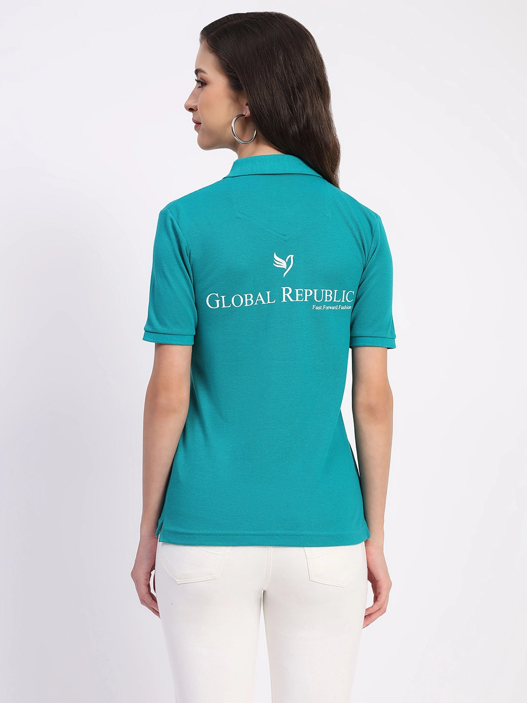 Teal GR Branded Polo T-Shirt - Global Republic