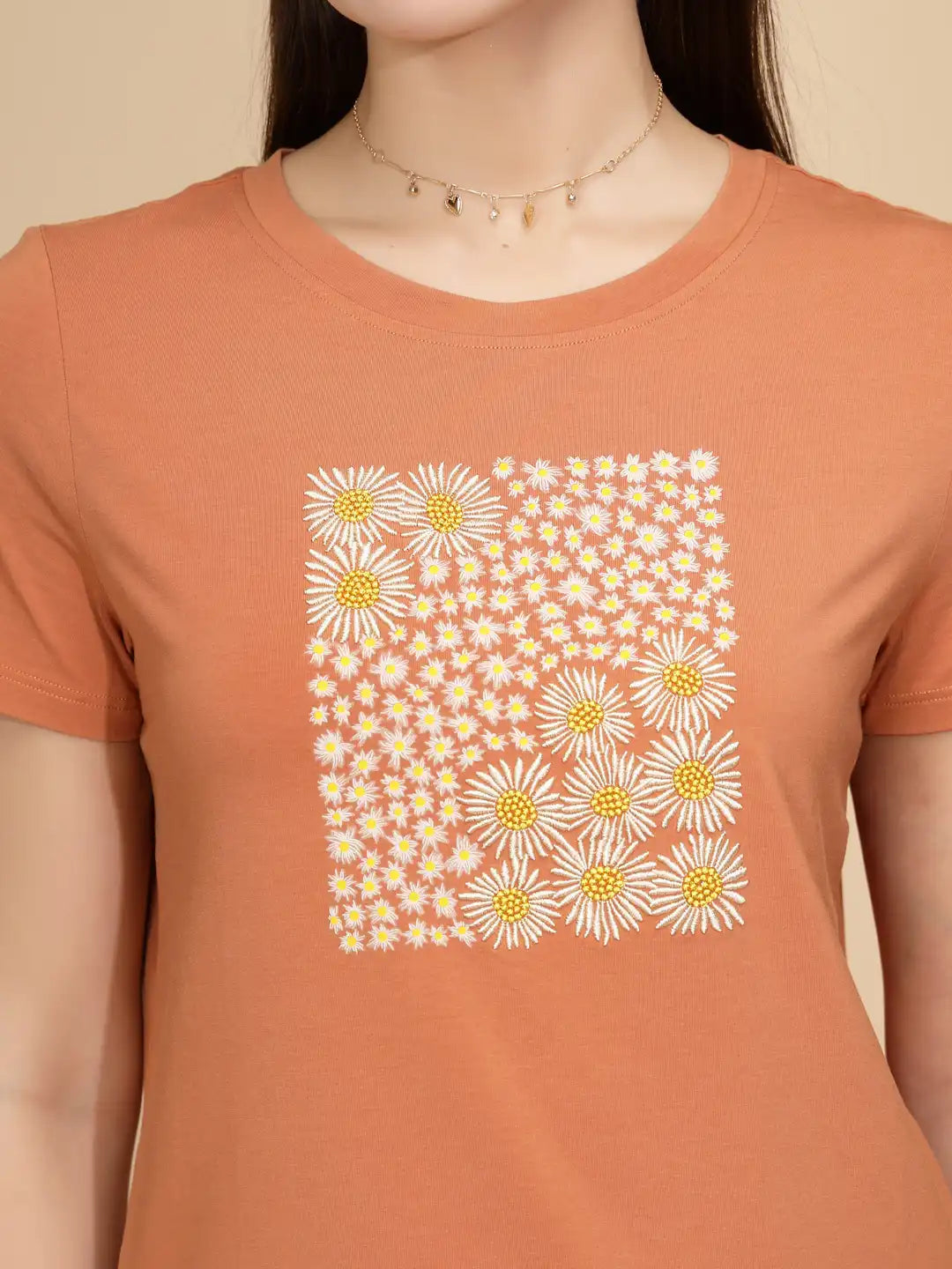 Orange Cotton Regular Fit Top - Global Republic