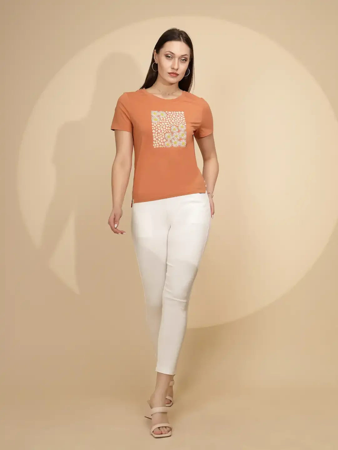 Orange Cotton Regular Fit Top - Global Republic