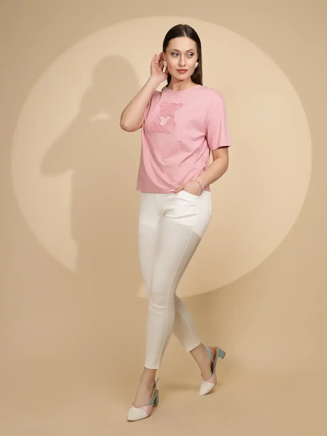 Pink Regular Fit Cotton Top - Global Republic