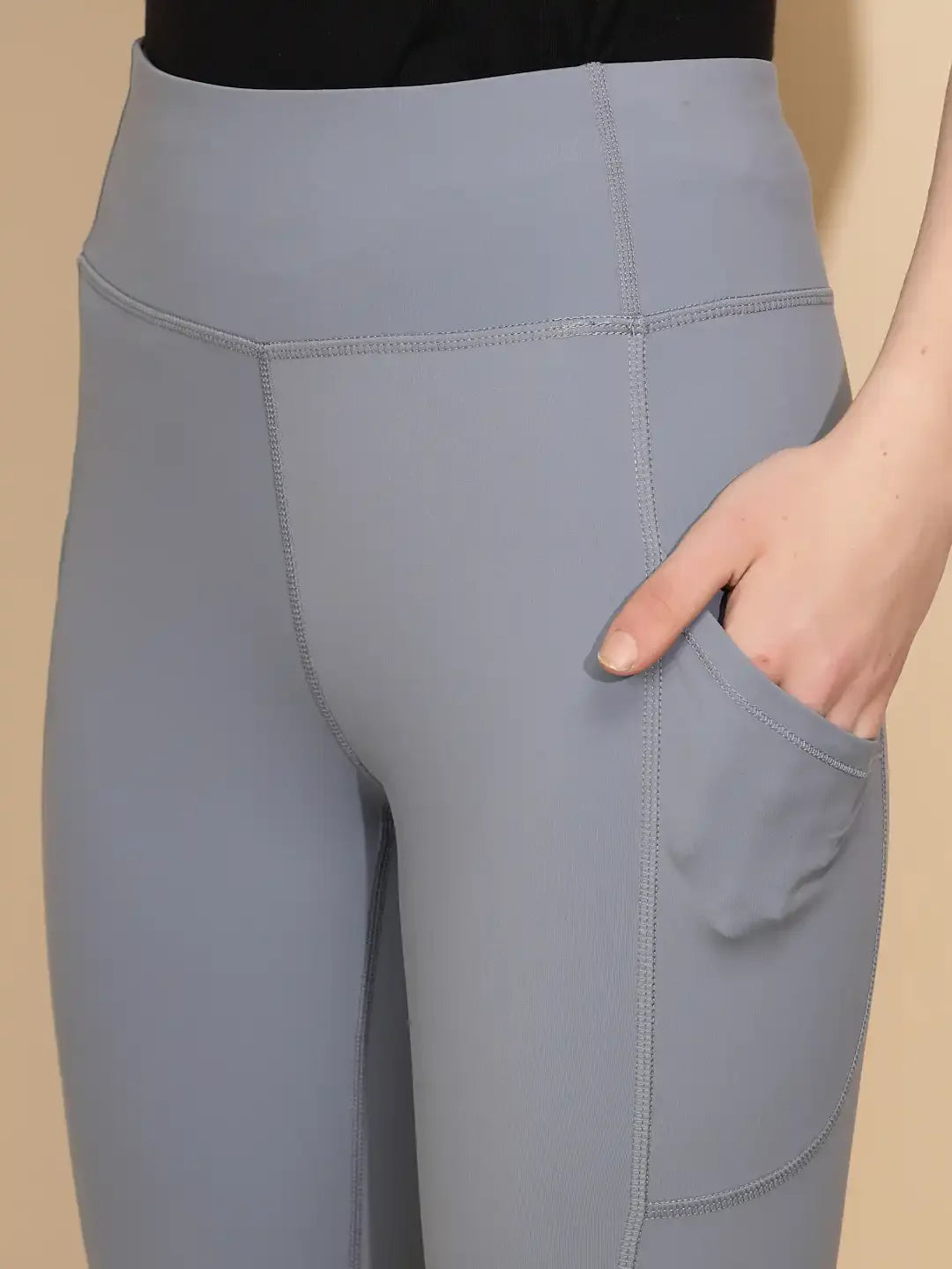 Grey cotton Skinny Fit Legging - Global Republic