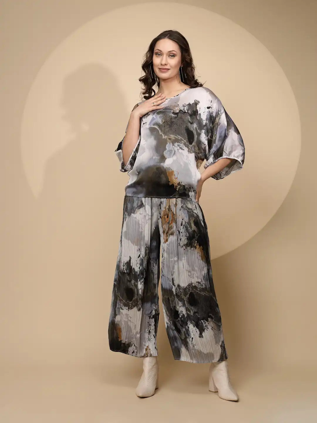 Moss Green Regular Fit Co-Ord Set For Women - Global Republic