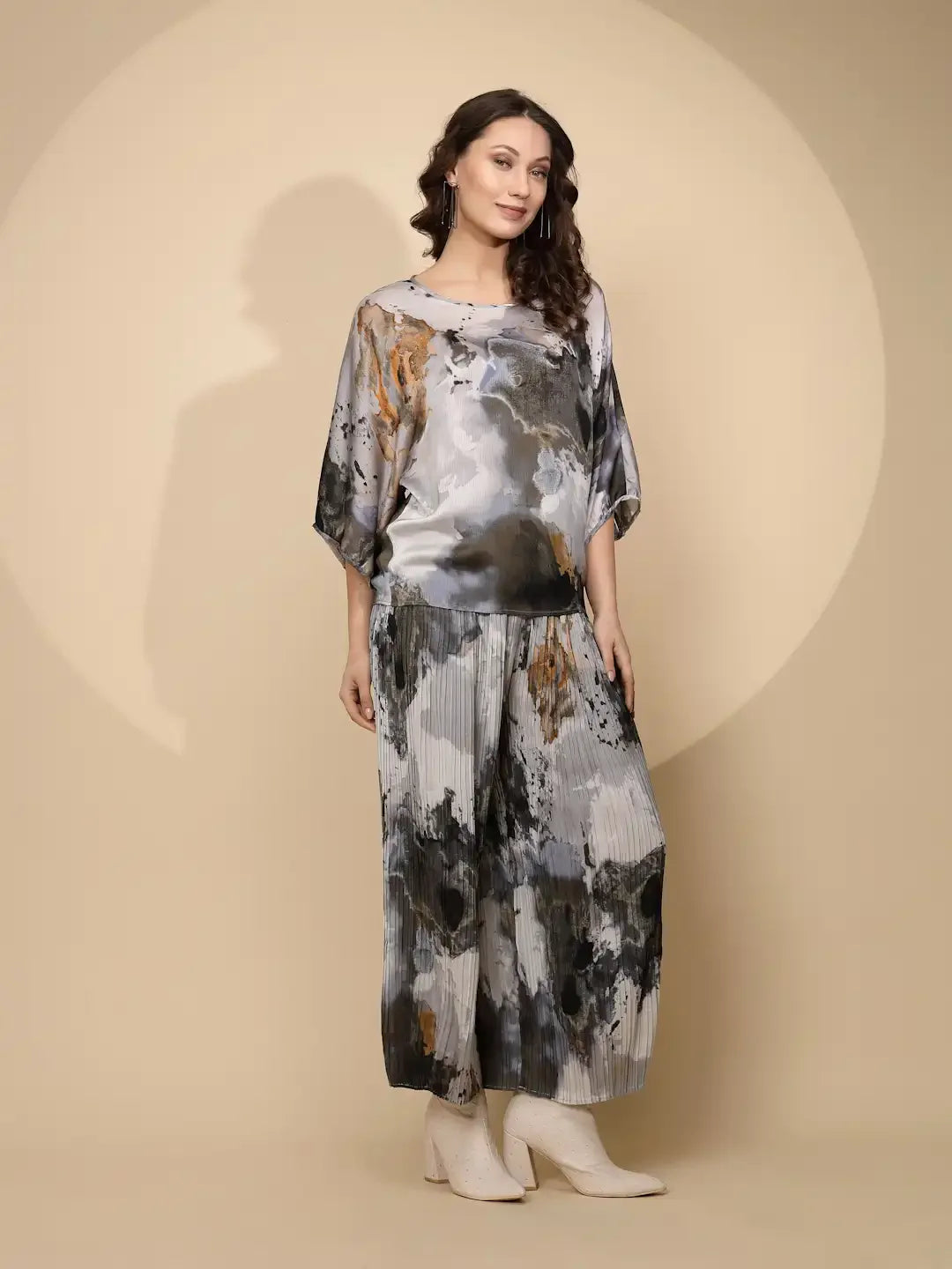 Moss Green Regular Fit Co-Ord Set For Women - Global Republic