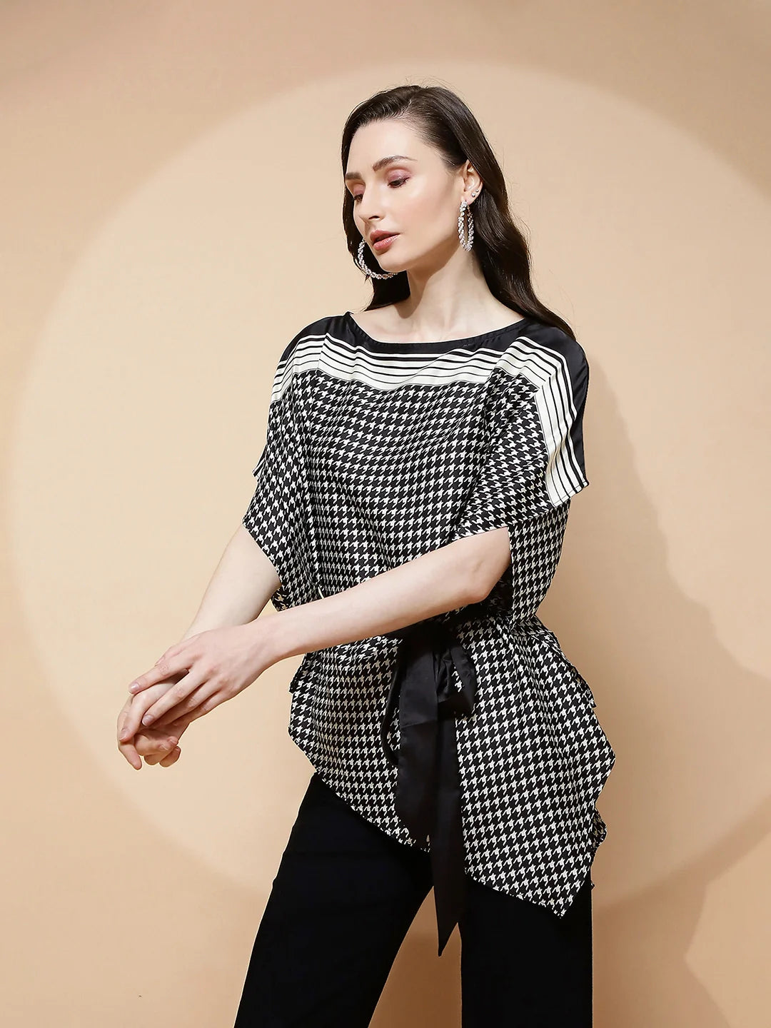 Black Regular Fit Blouse For Women - Global Republic