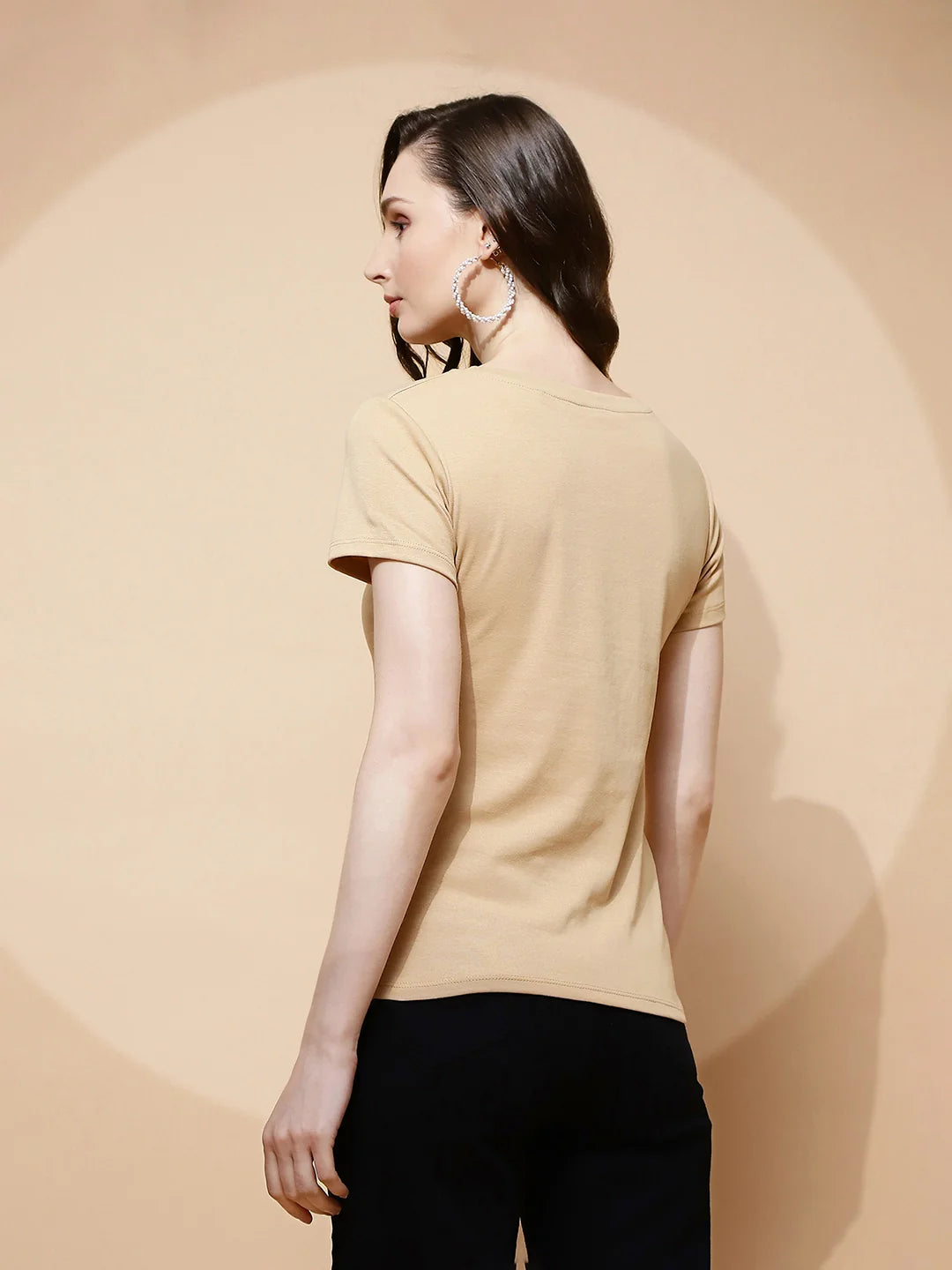 Beige Embellished Top - Global Republic