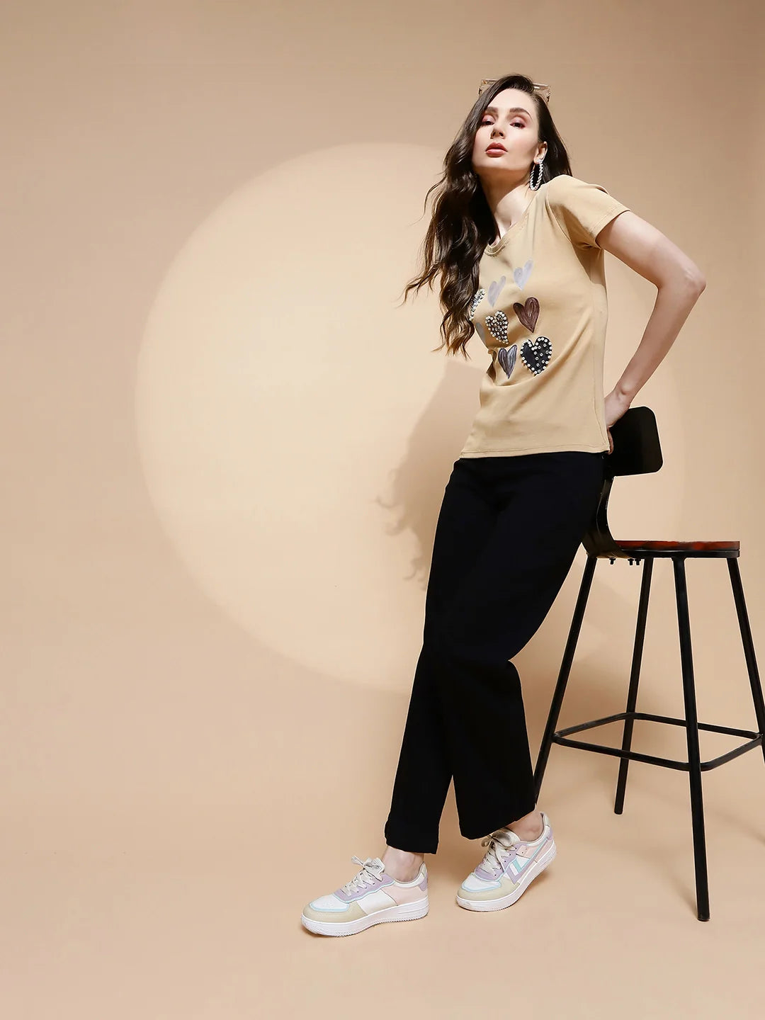 Beige Embellished Top - Global Republic