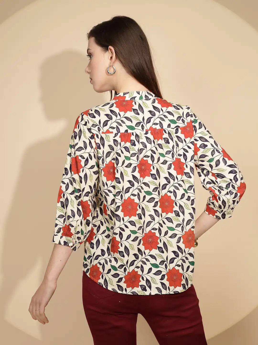 Red Floral Cotton Top - Global Republic