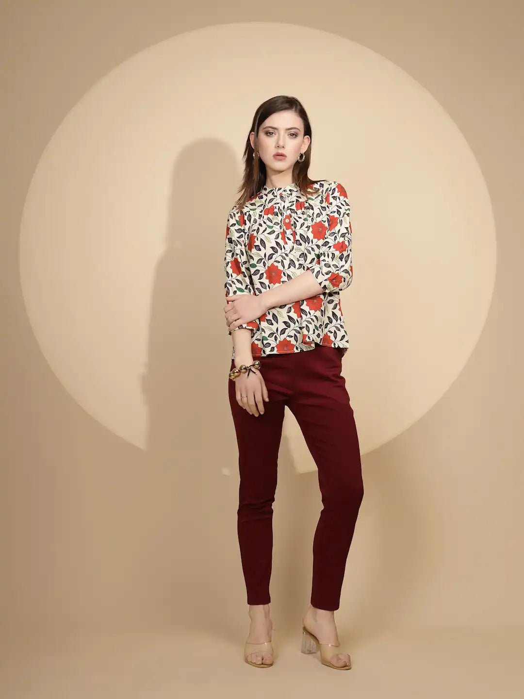 Red Floral Cotton Top - Global Republic